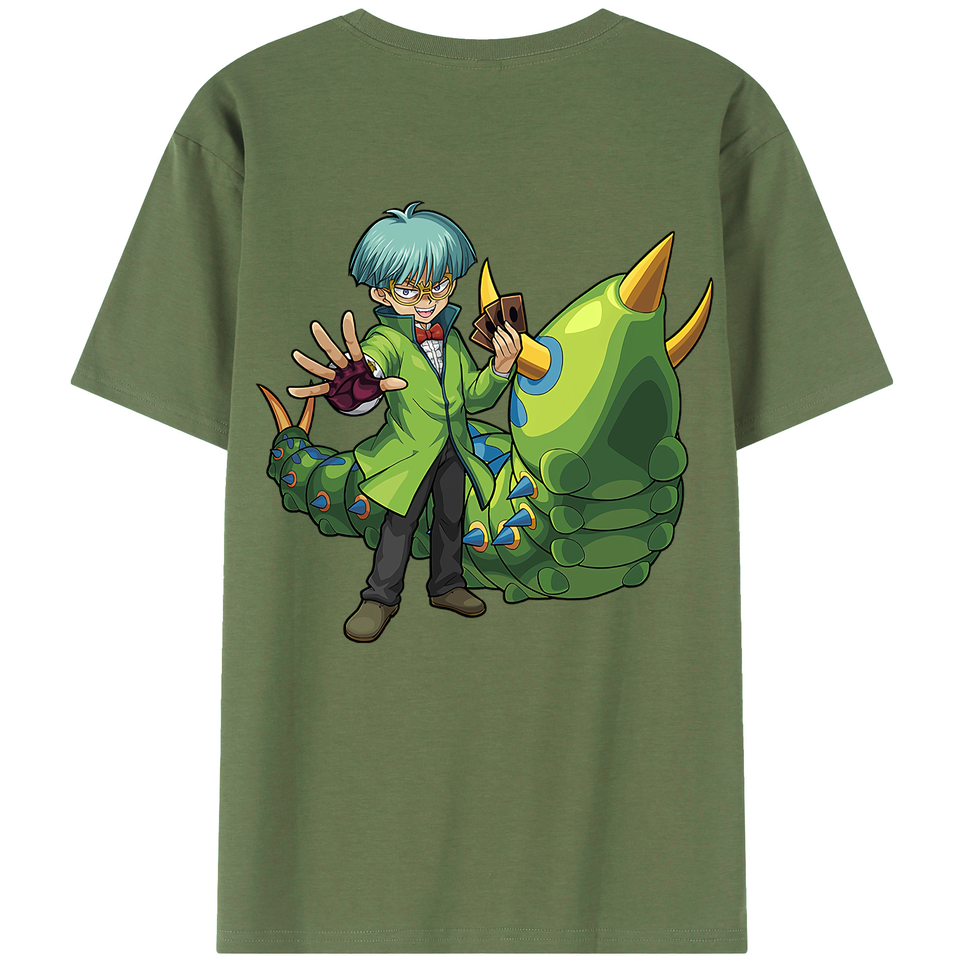 （画像用） 遊☆戯☆王 Yu-Gi-Oh! 綿100％ メンズ半袖Tシャツ（バックプリント） 通気性